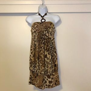 Satin Leopard Dress